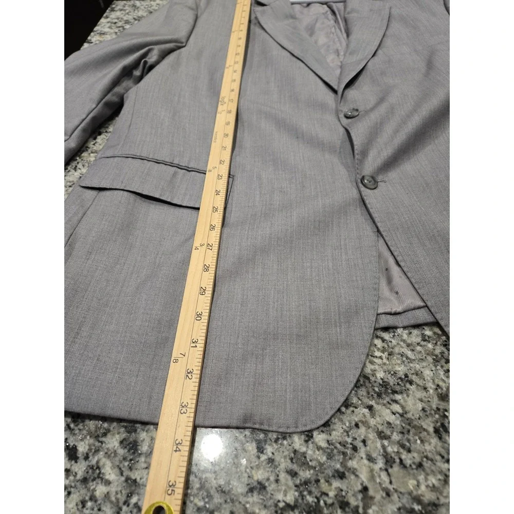 Perry Ellis Suit Jacket Gray 50 L Poly Blend